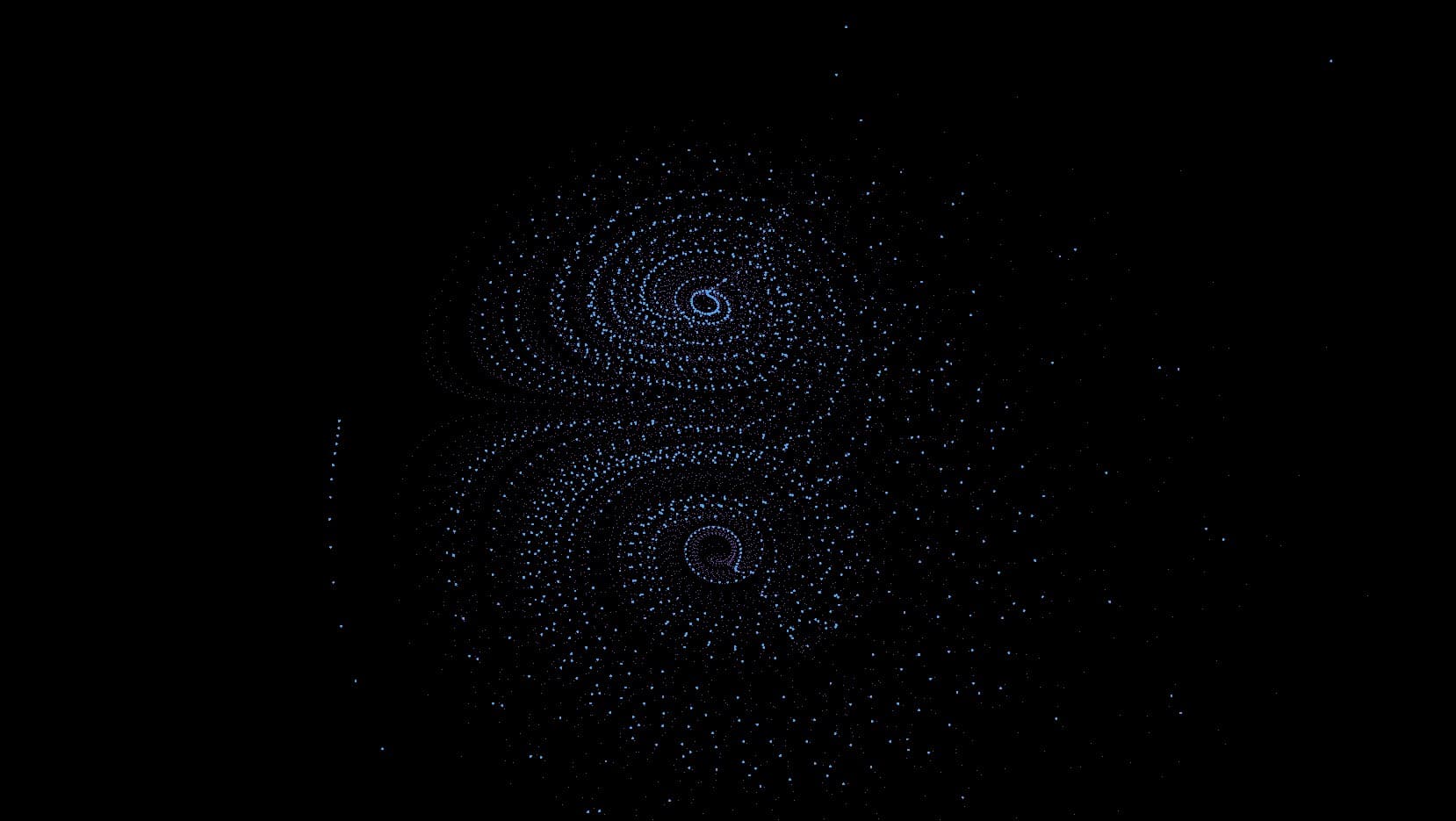 A rendering of the lorenz sprial in attractor