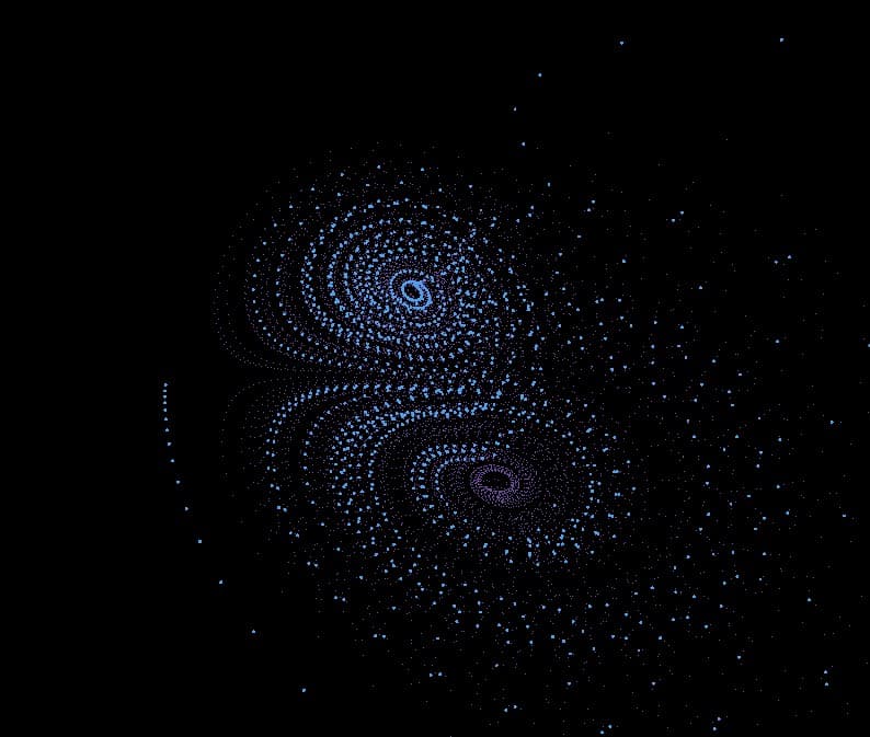 A screenshot of the lorenz attractor visualization.